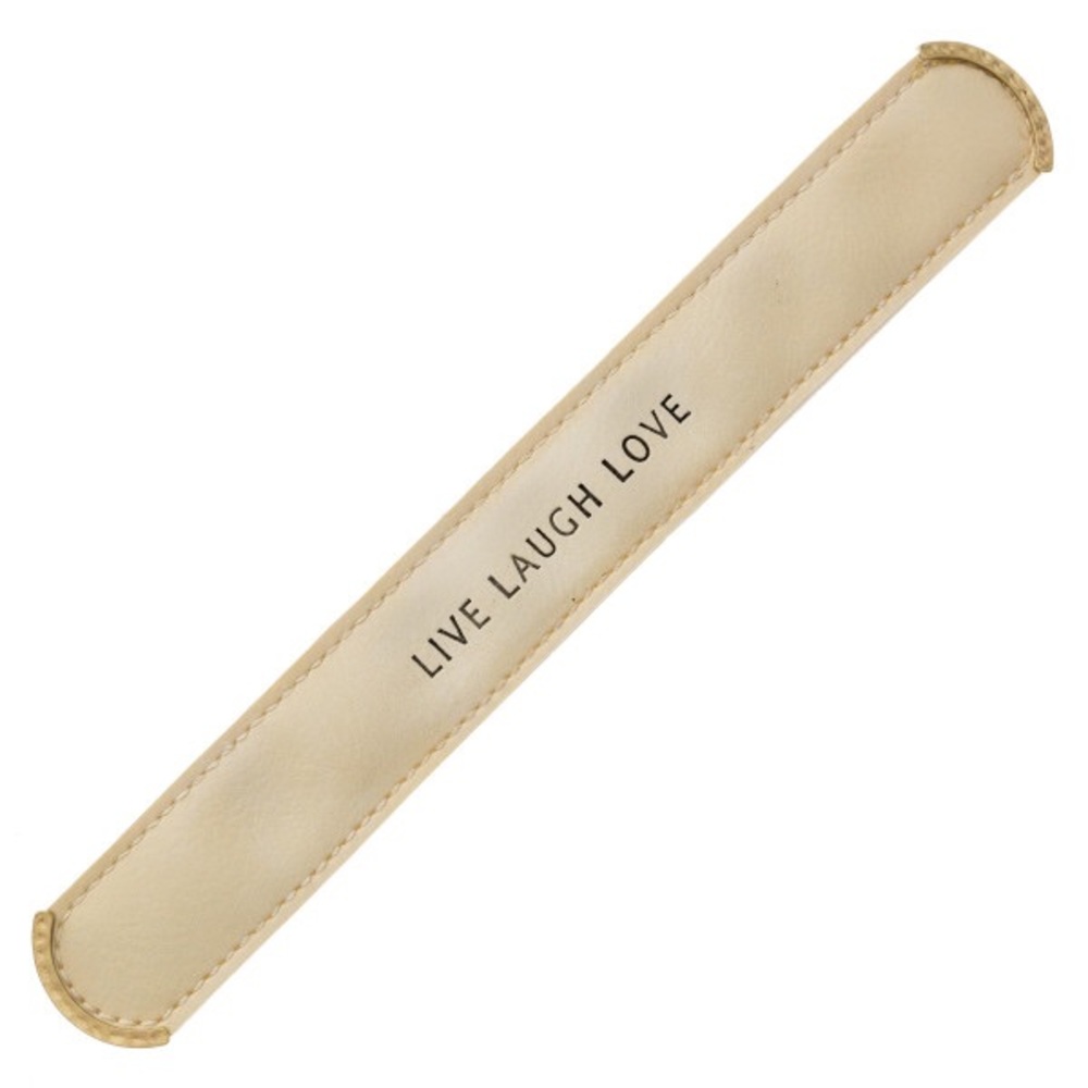 Live Laugh Love faux leather wrap/snap bracelet